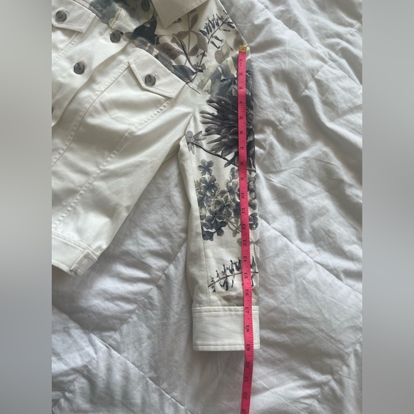 Donna Degnan White Floral Print Jacket & Pants Set Women’s Size 4 Cotton Blend - Picture 6 of 14